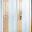 1 panel Obscure Glazed Shaker Hardwood Oak veneer Internal Folding Door set, (H)1981mm (W)2440mm