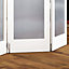 1 panel Obscure Glazed Shaker White MDF Internal Folding Door set, (H)1981mm (W)1830mm
