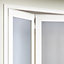 1 panel Obscure Glazed Shaker White MDF Internal Folding Door set, (H)1981mm (W)3660mm