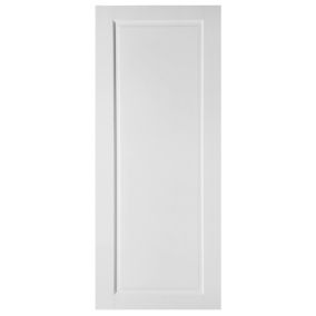 1 panel Shaker White Internal Door, (H)1981mm (W)762mm (T)35mm