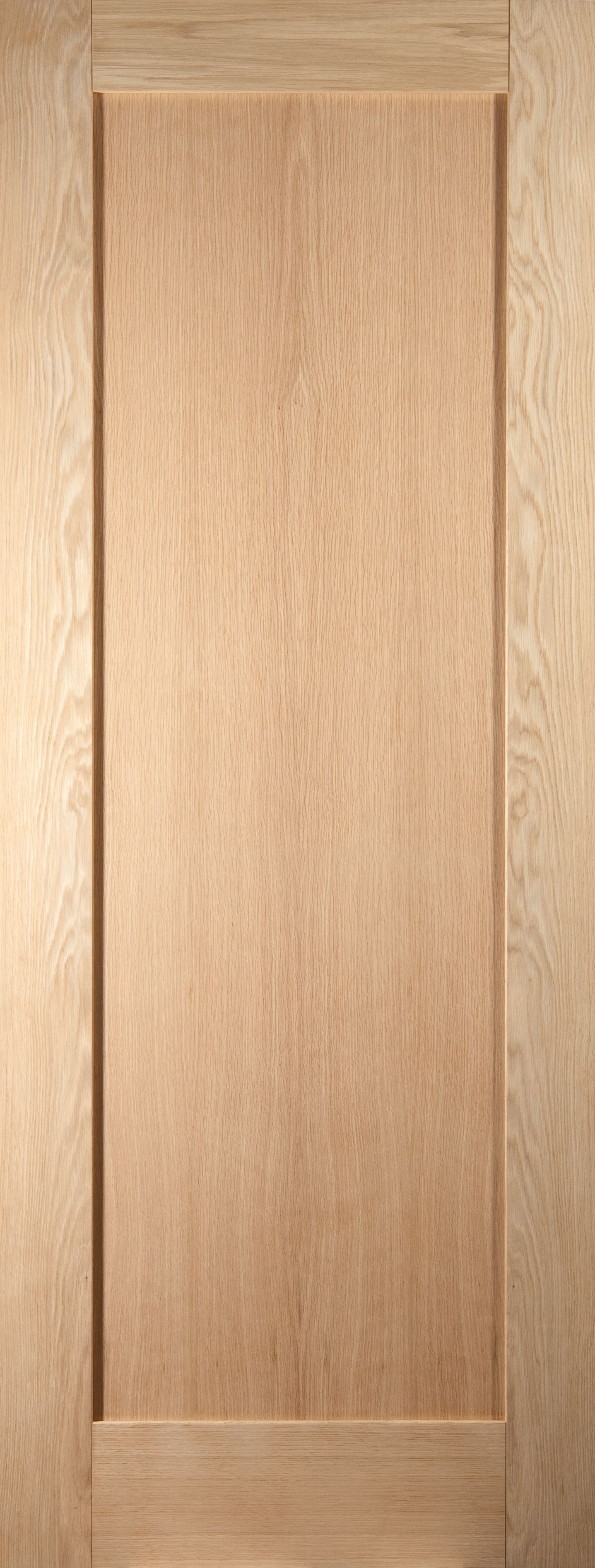 1 panel Unglazed Shaker Oak veneer Internal Door, (H)1981mm (W)762mm (T)35mm