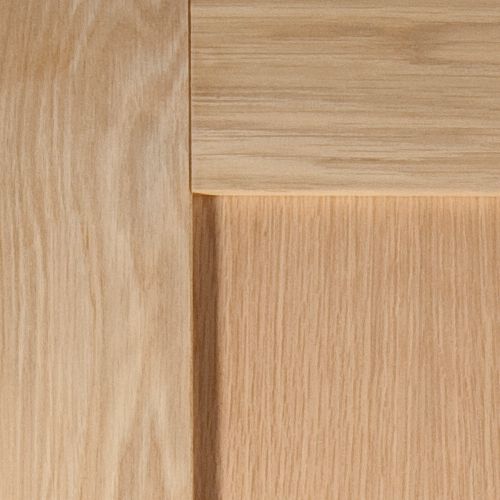 1 panel Unglazed Shaker Oak veneer Internal Door, (H)1981mm (W)762mm (T)35mm