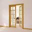 10 Lite Clear Glazed Oak veneer Internal French door