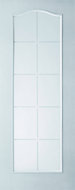10 Lite Etched Glazed Arched White Internal Door, (H)1981mm (W)686mm (T)35mm