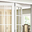 10 panel Clear Glazed White Woodgrain effect Internal Folding Door set, (H)1981mm (W)1830mm