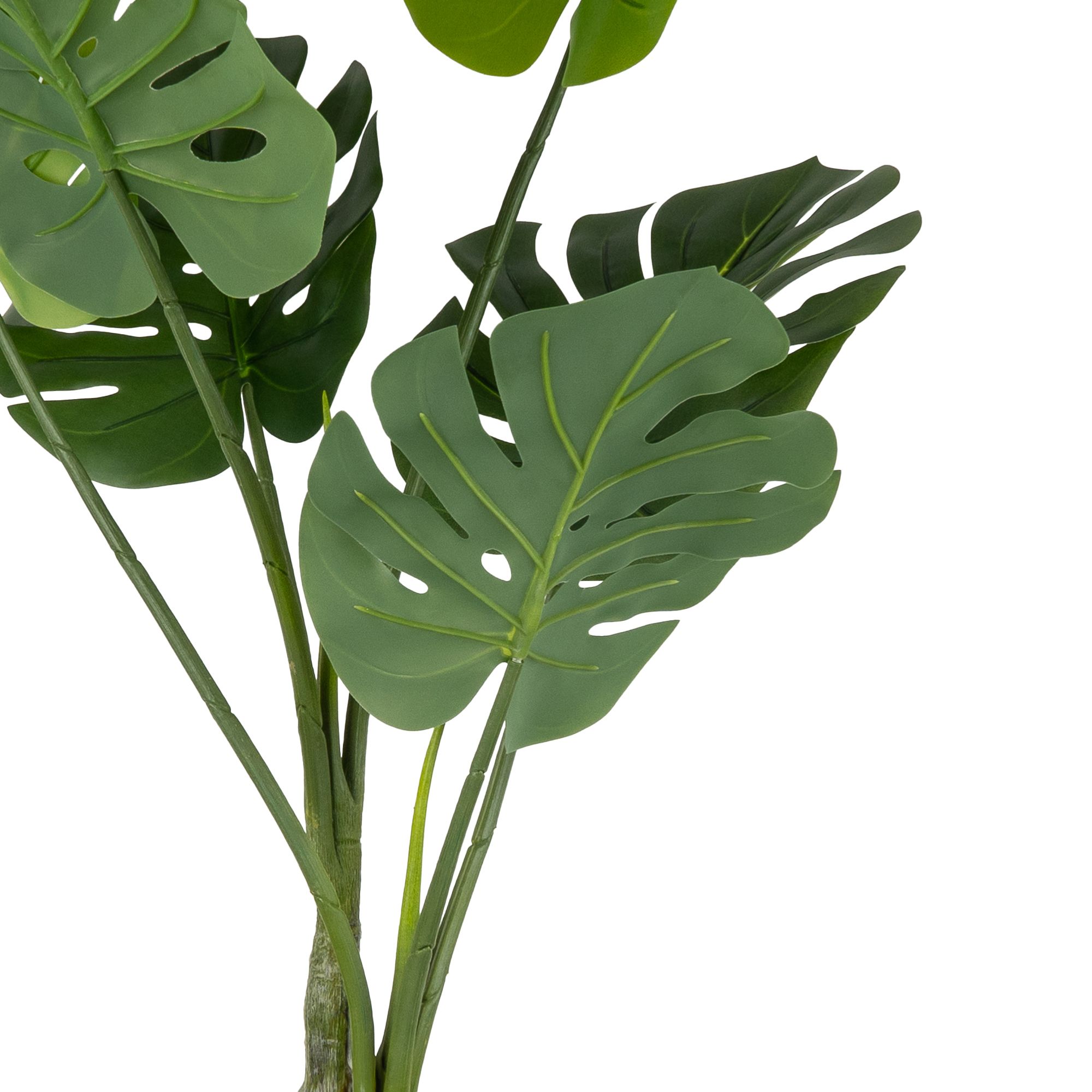 106cm Green & Black Monstera Tree Artificial plant in Black Pot
