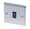 10A 2 way 1 gang Switch Stainless steel effect