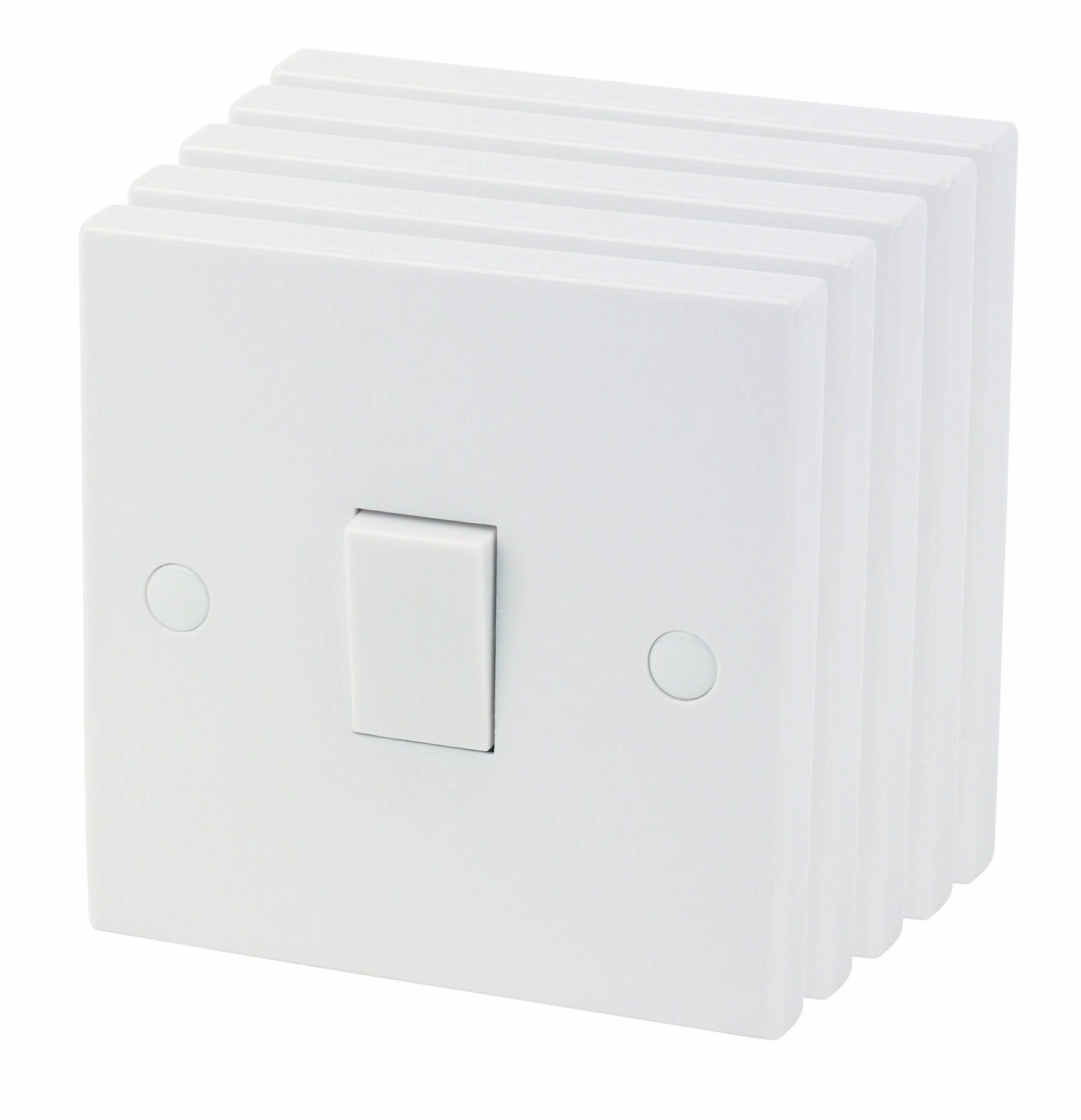 10A 2 way Raised square Switch, Pack of 5