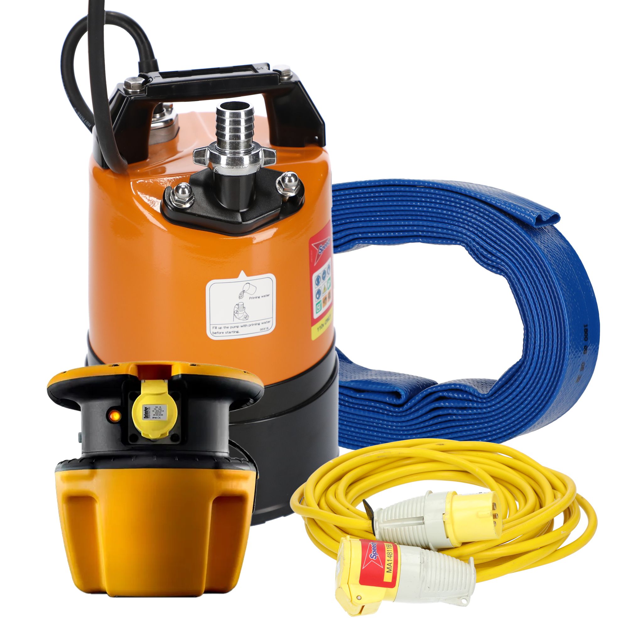 110-130V Puddle pump bundle - Weekend hire