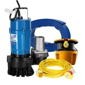 110-240V 75mm Submersible water pump bundle - Weekend hire