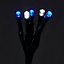 120 Cold white/blue LED String lights with Green cable