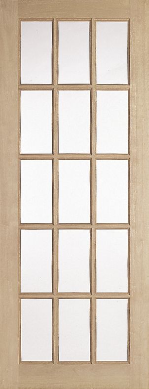 15 Lite Glazed Internal Door, (H)1981mm (W)686mm (T)35mm