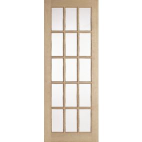 15 Lite Glazed Knotty pine Internal Door, (H)1981mm (W)686mm (T)35mm