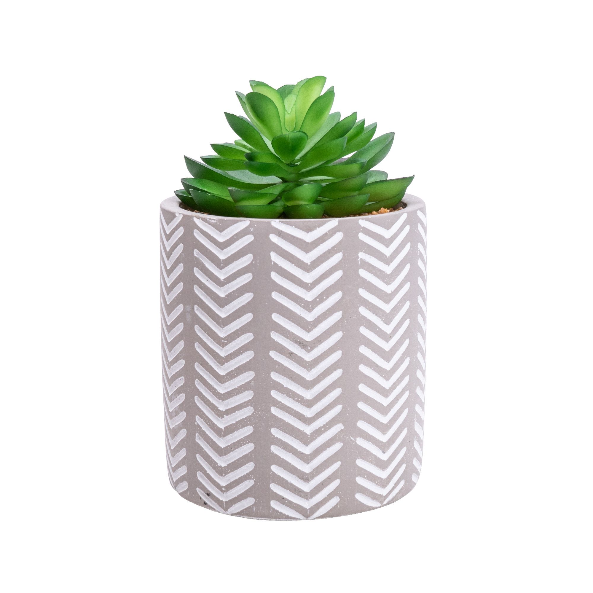 15cm Succulent Artificial plant in Grey Ceramic Pot