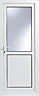 2 panel Frosted Glazed White Left-hand External Back Door set, (H)2055mm (W)920mm
