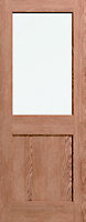 2 panel Glazed Oak veneer Internal Door, (H)1980mm (W)686mm (T)40mm
