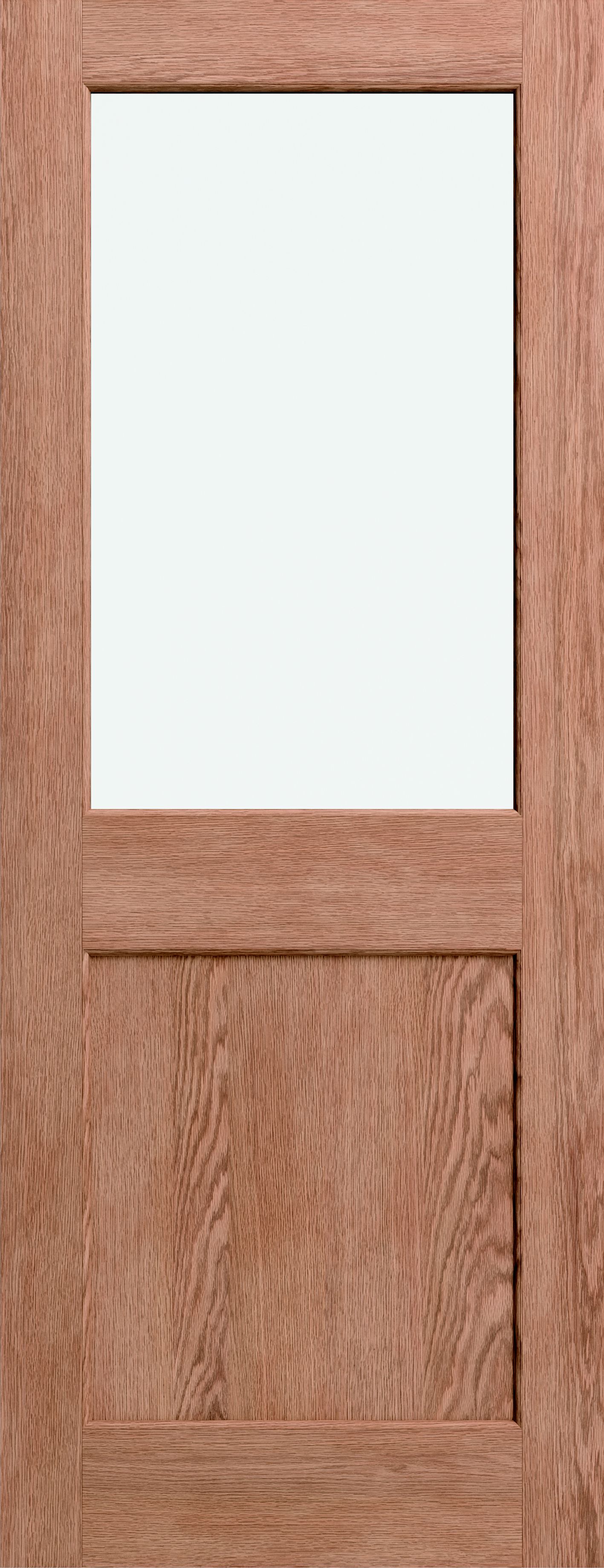 2 panel Glazed Oak veneer Internal Door, (H)1980mm (W)838mm (T)40mm