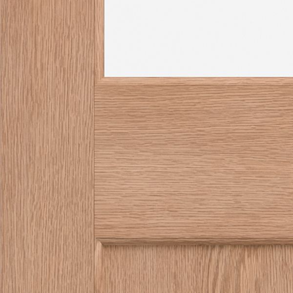 2 panel Glazed Oak veneer Internal Door, (H)1980mm (W)838mm (T)40mm