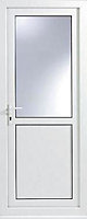 2 panel Glazed White Left-hand External Back Door set, (H)2055mm (W)920mm
