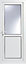 2 panel Glazed White Right-hand External Back Door set, (H)2055mm (W)920mm