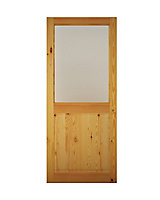 2 panel Glazed Wooden External Glass door Back door, (H)1981mm (W)762mm