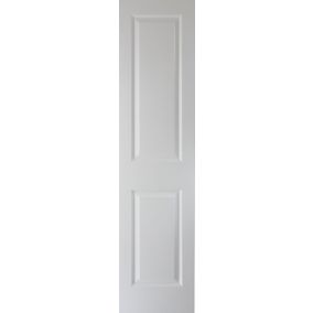 2 panel MDF Unglazed Contemporary White Internal Door, (H)1981mm (W)457mm (T)35mm