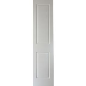 2 panel Patterned Unglazed Contemporary White Internal Door, (H)1981mm (W)457mm (T)35mm