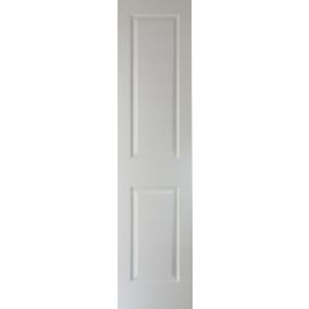 2 panel Unglazed Contemporary White Internal Door, (H)1981mm (W)457mm (T)35mm