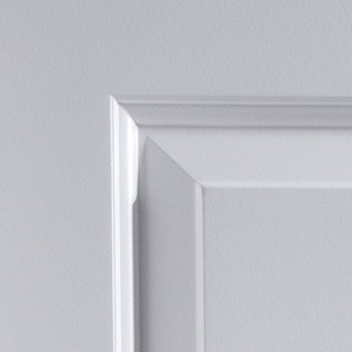 2 panel Unglazed Contemporary White Internal Door, (H)2040mm (W)726mm (T)40mm