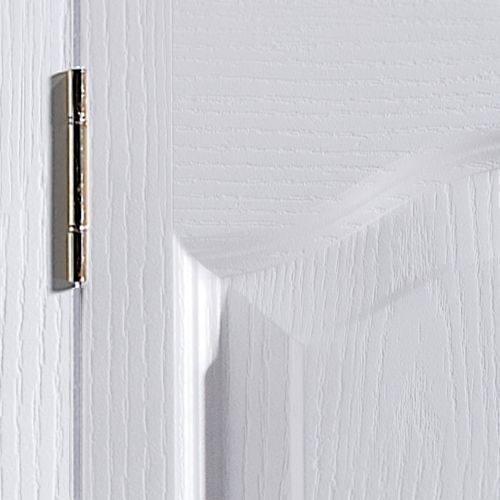 2 panel Unglazed Contemporary White Woodgrain effect Internal Bi-fold Door set, (H)1950mm (W)595mm