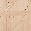 2 panel Unglazed Redwood Back door, (H)1981mm (W)762mm