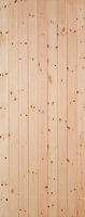 2 panel Unglazed Redwood Back door, (H)1981mm (W)838mm