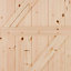 2 panel Unglazed Redwood Back door, (H)1981mm (W)838mm
