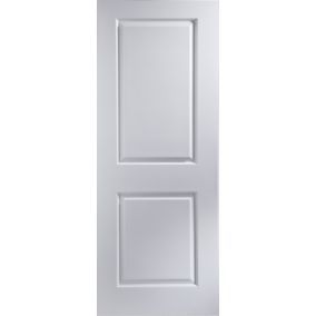2 panel Unglazed White Internal Door, (H)2040mm (W)626mm (T)35mm