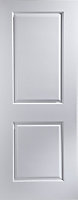 2 panel White Internal Door, (H)1981mm (W)610mm (T)35mm