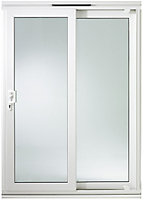 2 panes Richmond Double glazed White uPVC Reversible Fixed Patio Door panel, (H)2050mm (W)1790mm