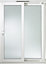 2 panes Richmond Double glazed White uPVC Reversible Sliding Patio Door panel, (H)2050mm (W)1790mm
