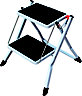 2 tread Plastic & steel Foldable Step stool (H)0.44m