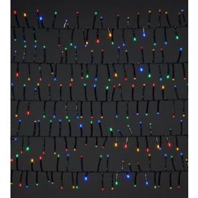 2000 Multicolour Cluster LED String lights with Green cable