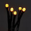 2000 Warm white Cluster LED String lights Green cable