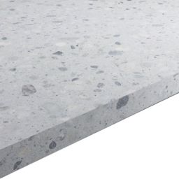 22mm Algiata Matt Grey Stone effect Chipboard & laminate Square edge Kitchen Worktop, (L)3000mm