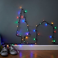 240 Multicolour Berry LED String lights with Green cable