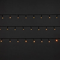 240 Warm white LED String lights Green cable
