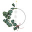 28cm Eucalyptus ring & house Wreath