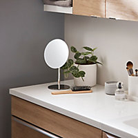 28mm GoodHome Marloes Gloss White Bathroom Basin vanity worktop (W)800mm