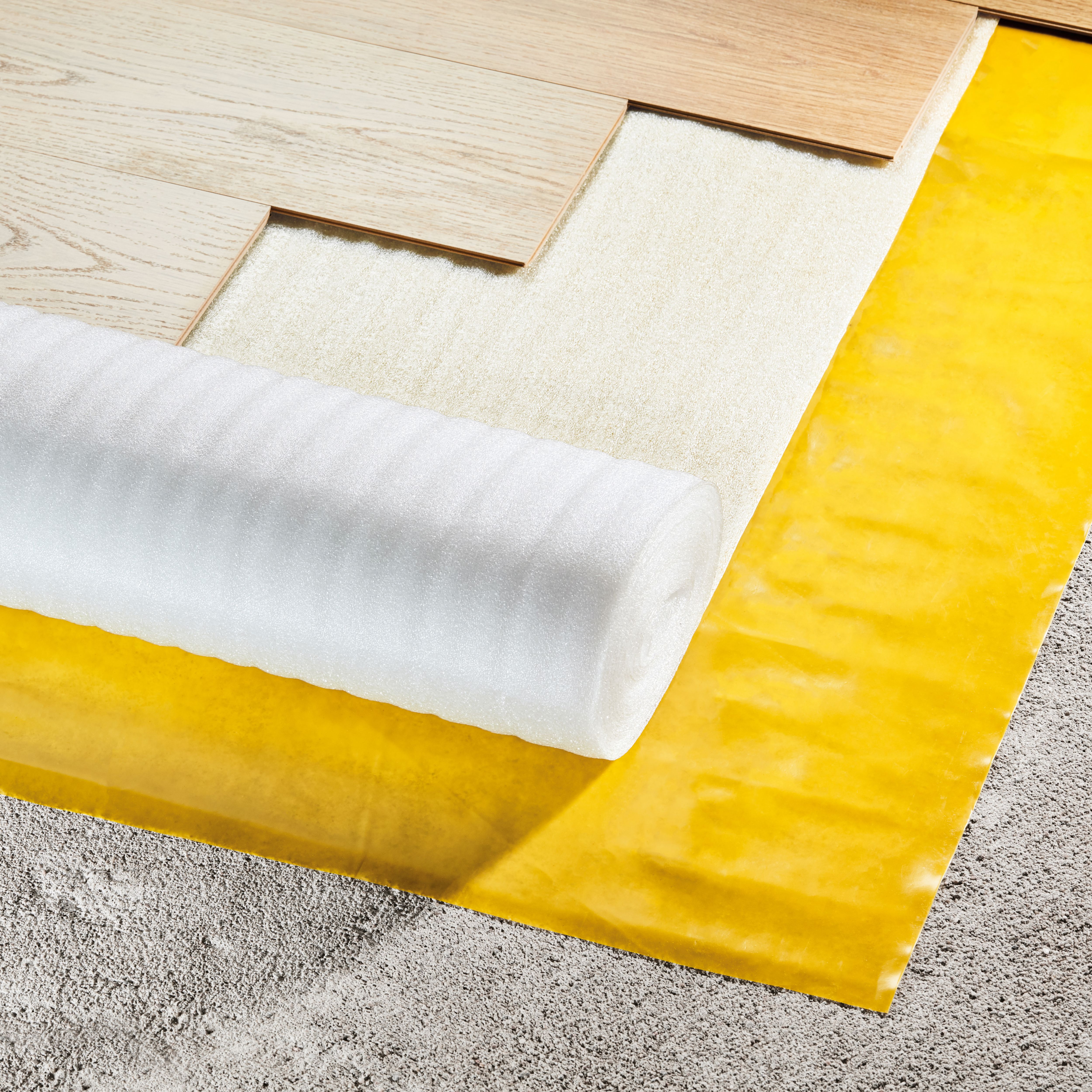 2mm Polyethylene foam Laminate & wood Underlay roll, 20m²