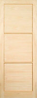 3 panel Patterned Unglazed Traditional Internal Door, (H)1981mm (W)686mm (T)35mm