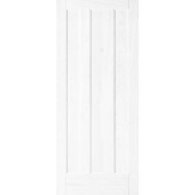 3 panel Unglazed Contemporary White Internal Door, (H)1981mm (W)762mm (T)35mm