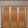 3 panel Unglazed Shaker Timber Hardwood veneer Internal Folding Door set, (H)2035mm (W)2146mm