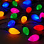 30 Multicolour LED String lights with Green cable